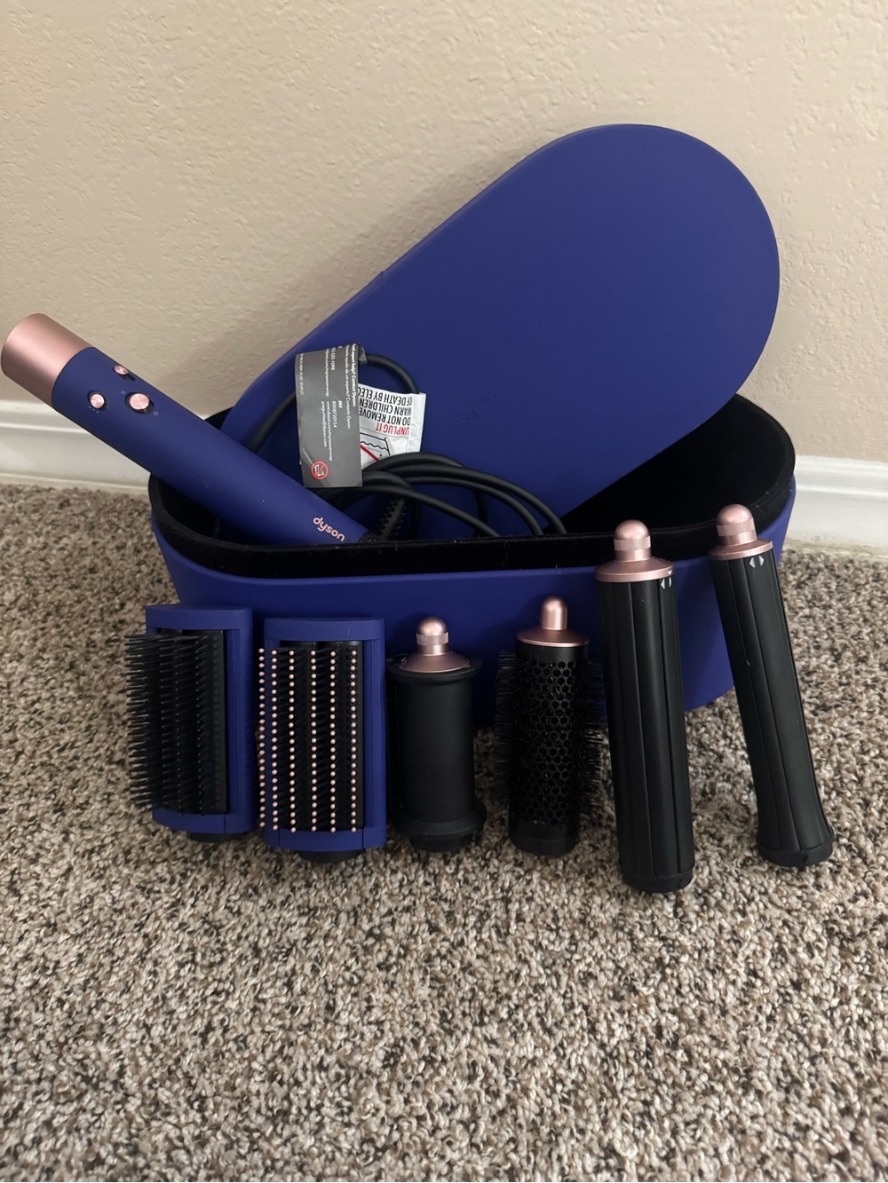 Dyson Purple and Rose Gold Styling Set with Case